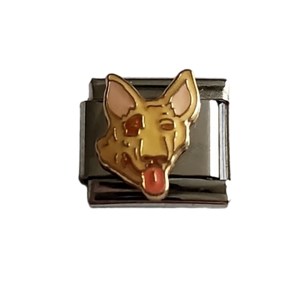 Italian Charmlink German‎ Shepherd Dog for Charm Bracelet 9mm